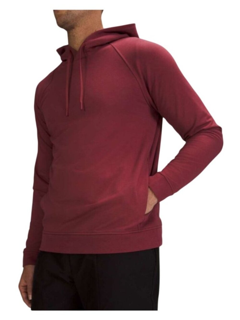 Lululemon Men's Medium City Sweat Maroon Hoodie Pullover Long Sleeve Pockets